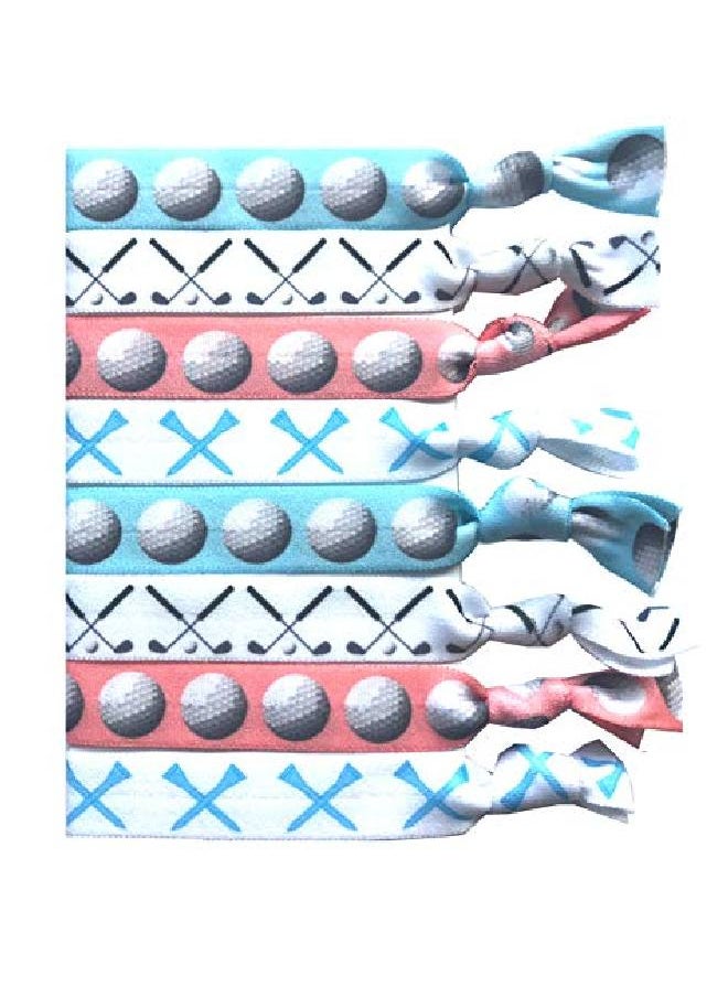 Sportigift - Golf Gift 8 Piece Hair Elastic Set Accessories For Women Players Girls High School Teams Coaches Leagues Opponents Partners Tournaments Made In The Usa - Image 1