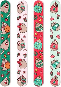 Puckator Christmas Pusheen The Cat Nail Files Strong Files for Acrylic Natural and Gel Nails Nail Filer Sander Shaper Care Kit Set for Women Beauty Products Manicure Nailfile - Image 1