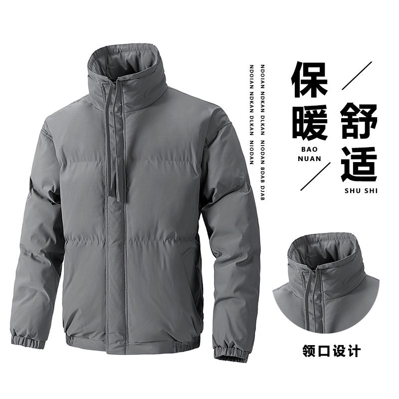 Stand Collar Cotton-Padded Jacket Men'S And Women'S Winter New Cotton-Padded Jacket Cotton-Padded Jacket Relaxed-Fit Thickened Couple'S Cotton-Padded Jacket Men'S Coat - Image 1