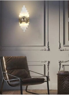 Generic A modern gold crystal wall lamp for the living room, bedroom, foyer, or hallway  - Image 3