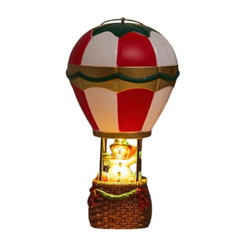 7" Parachute Snowman Figure Portable Desk Night Light Cute Christmas Ornament Home Decorations Funny Snowman Figurine Bedside Lamp Nightlight Holiday Party Indoor Fireplace Bedroom Decor Xmas Gift - Image 3