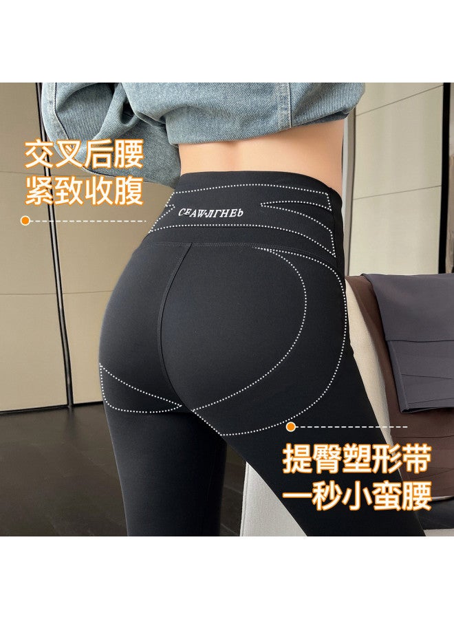 Modal Women'S High-Waist Tummy Control Shark Pants With Fleece Lining, Thickened For Autumn And Winter, Wearable As Outerwear Or Base Layer - Image 4