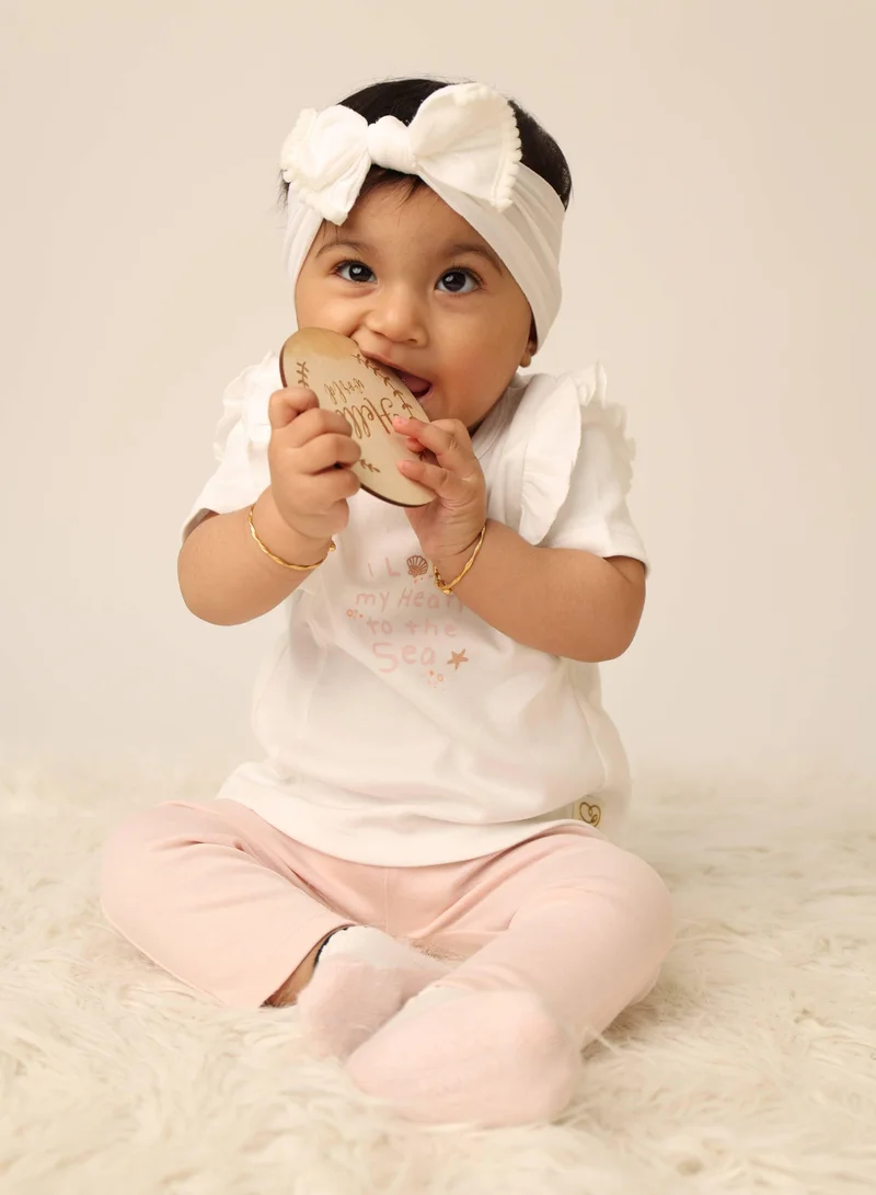 Sheer Hugs Sheer Hugs Casual Full Length Leggings for Girls, Plain Peach