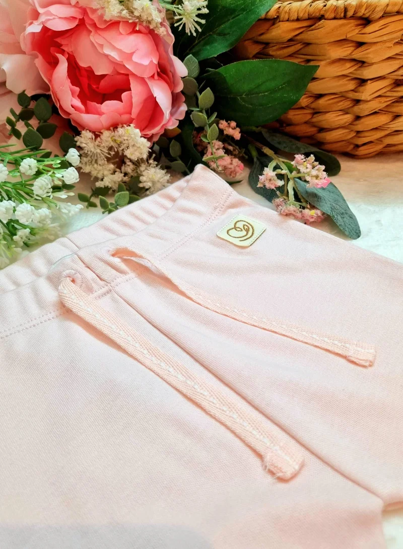 Sheer Hugs Sheer Hugs Casual Full Length Leggings for Girls, Plain Peach