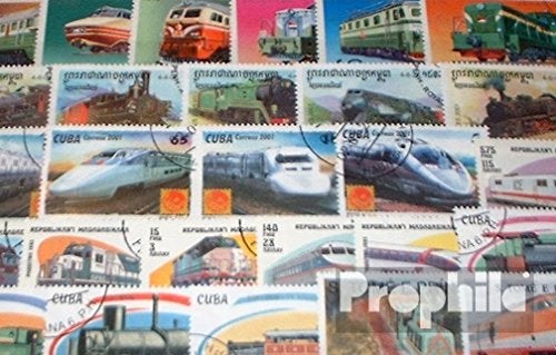 Prophila Collection Motives 50 Various Railway Stamps (Stamps for Collectors) Trains/Railway/funicular - Image 3