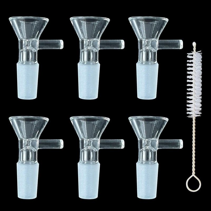 cncarbonfiber 6pcs Glass Funnel for Kitchen/lab,Heat-Resistant Funnel with Brush - Image 1
