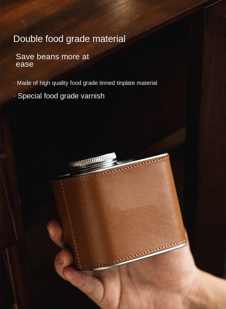 Premium Vintage Double-Layer Airtight Coffee Bean Canister - 11.5x10x6cm, Outdoor Camping Travel  - Image 3