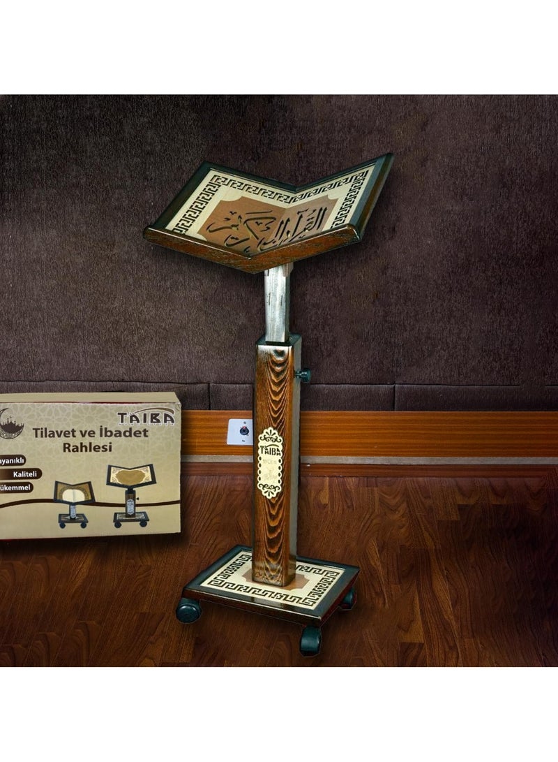 REBENUO High quality laser engraved wooden Turkish Quran holder  .  LARGE SIZE model 005 - Image 3
