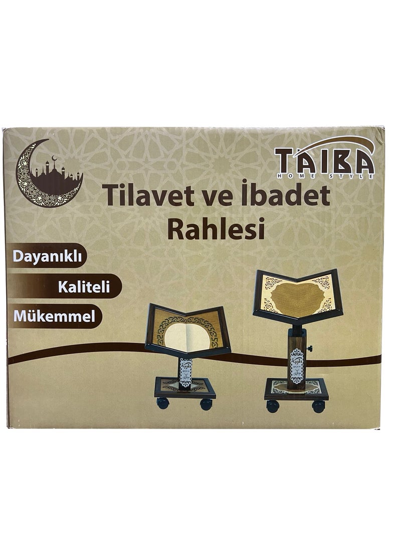 REBENUO High quality laser engraved wooden Turkish Quran holder  .  LARGE SIZE model 005 - Image 5