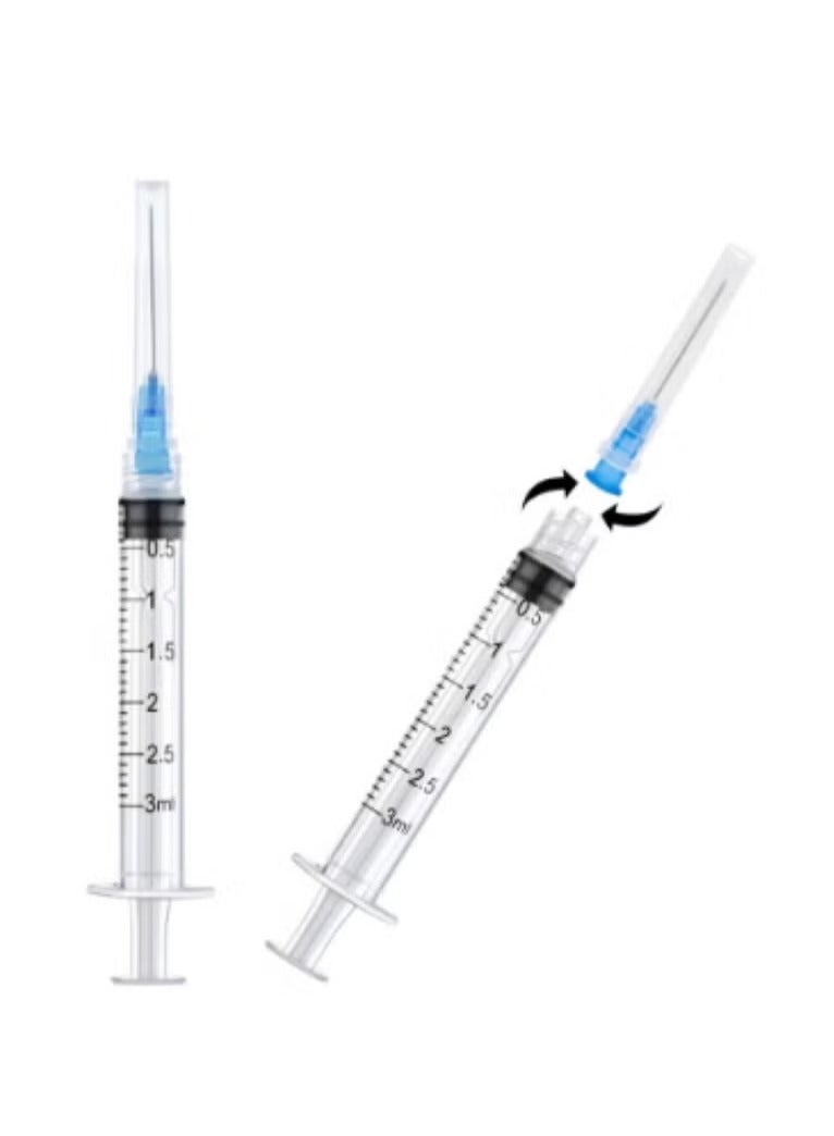 3W Healthcare 3Ml 23G 1In Disposable Syringe With Luer locking 30PCS