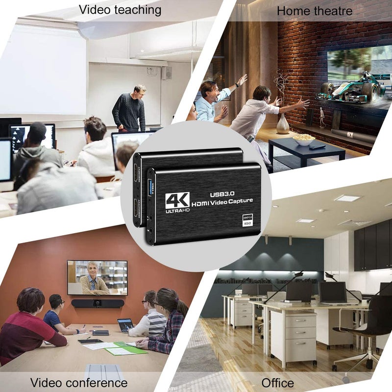 VIXLW 4K HDMI Capture Card for Streaming, Full HD 1080P 60FPS USB 3.0 Cam Link Game Audio Video Capture Card, Work with Camera/Nintendo Switch/Xbox/PS4/PS5/PC/OBS (Black) - Image 5