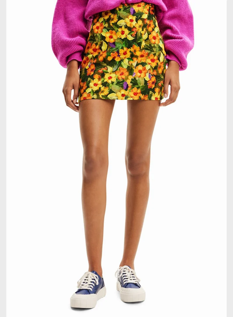 DESIGUAL Floral Print Skirt