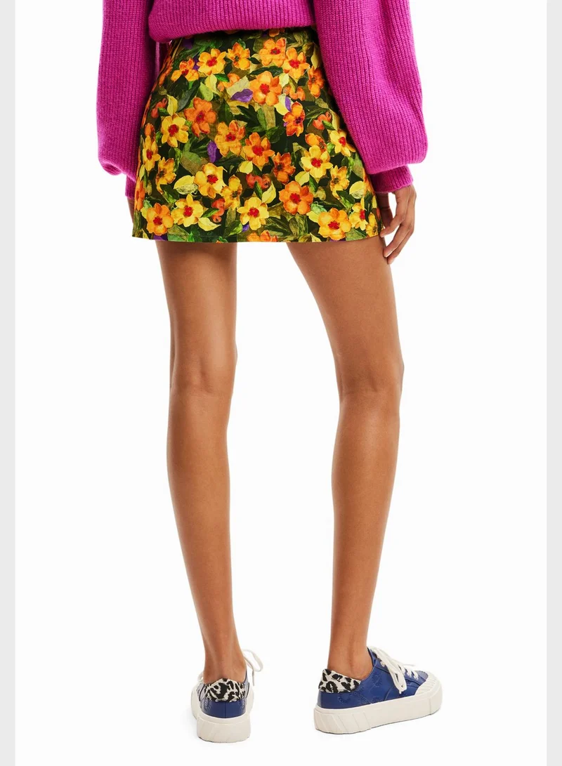 DESIGUAL Floral Print Skirt