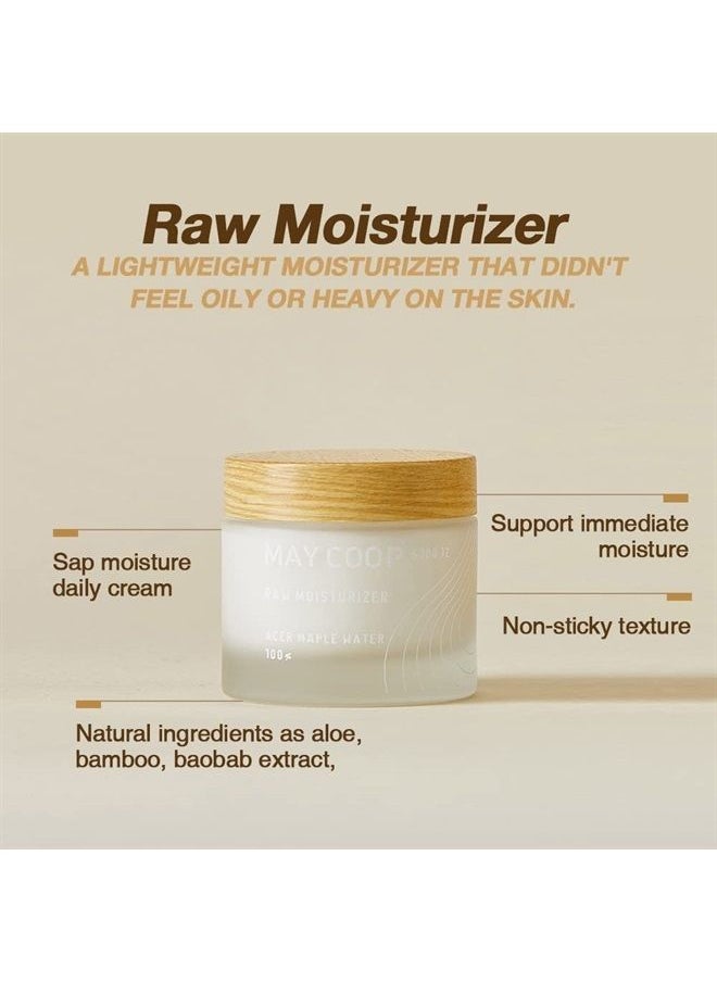 May Coop - Maycoop Raw Moisturizer Face Cream With Maple Tree Water-daily Hydrating Facial Moisturizer Cream- Anti Aging- For All Skin Types- Helps Prevent Wrinkles- Vegan And Alcohol-Free -80ml - Image 1