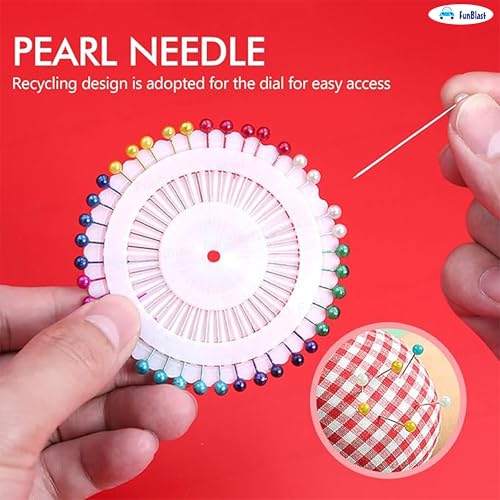 FunBlast 130 Pcs Sewing Kit, Needle and Thread Box, Small & Portable Travel Sewing Kits Box, Tailoring Accessories, Emergency Stitching Kit, Travel Sewing Box, Stitching Items Box for Home, Ladies - Image 4