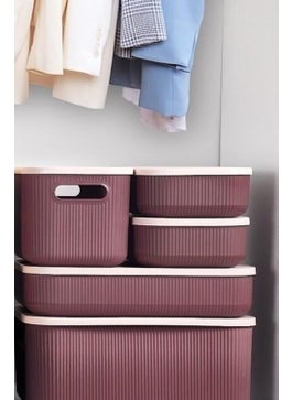 1 Piece Storage 6 Lt Purple Multi-Purpose Organizer Box with Lid, Decorative Storage Box - pzsku/Z344C36A1865A4DEB99CAZ/45/_/1729159843/458d77f6-7764-43a5-9597-f859ca3e7e11