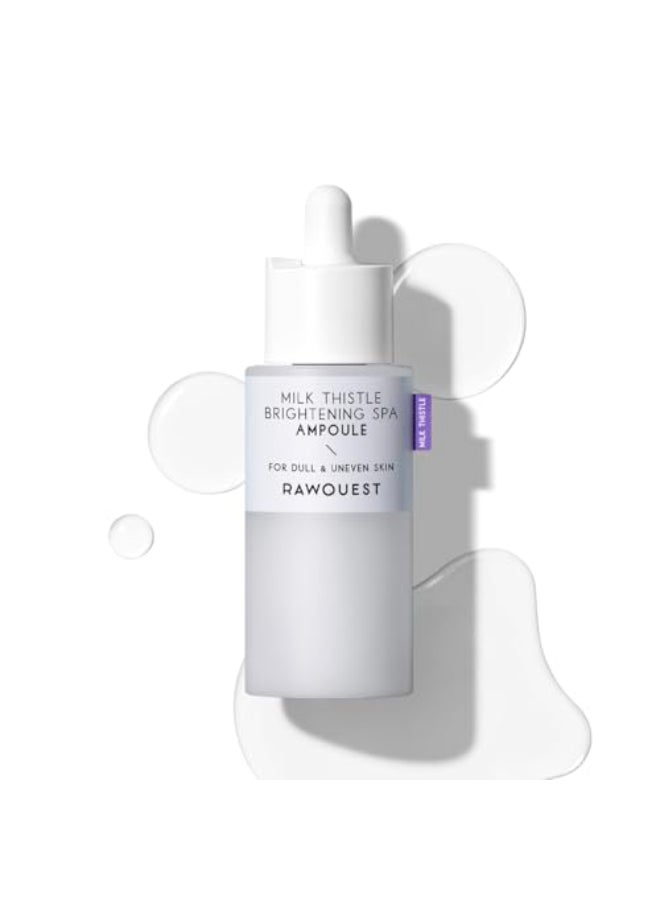 Rawquest Milk Thistle Ampoule Reduce Dark Spot Uneven Skin Pore Tightening Brightening Deep Hydrating with Milk Thistle Niacinamide Hyaluronic Acid for Dry Sensitive AcneProne Skin Skincare - Image 1