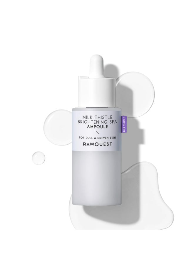 Rawquest Milk Thistle Ampoule Reduce Dark Spot Uneven Skin Pore Tightening Brightening Deep Hydrating with Milk Thistle Niacinamide Hyaluronic Acid for Dry Sensitive AcneProne Skin Skincare - Image 2