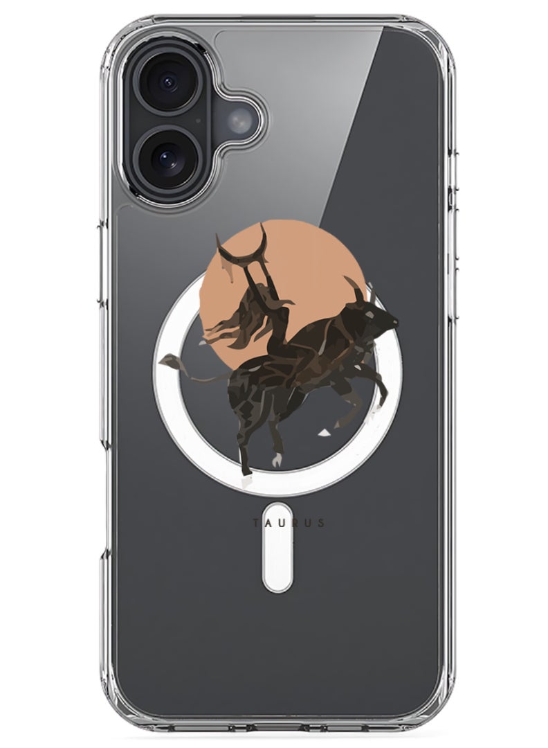 Theodor iPhone 16 Plus Magsafe Magnetic Case for iPhone Compatible with Wireless Charging, Shockproof Phone Bumper Cover - Taurus - Image 1