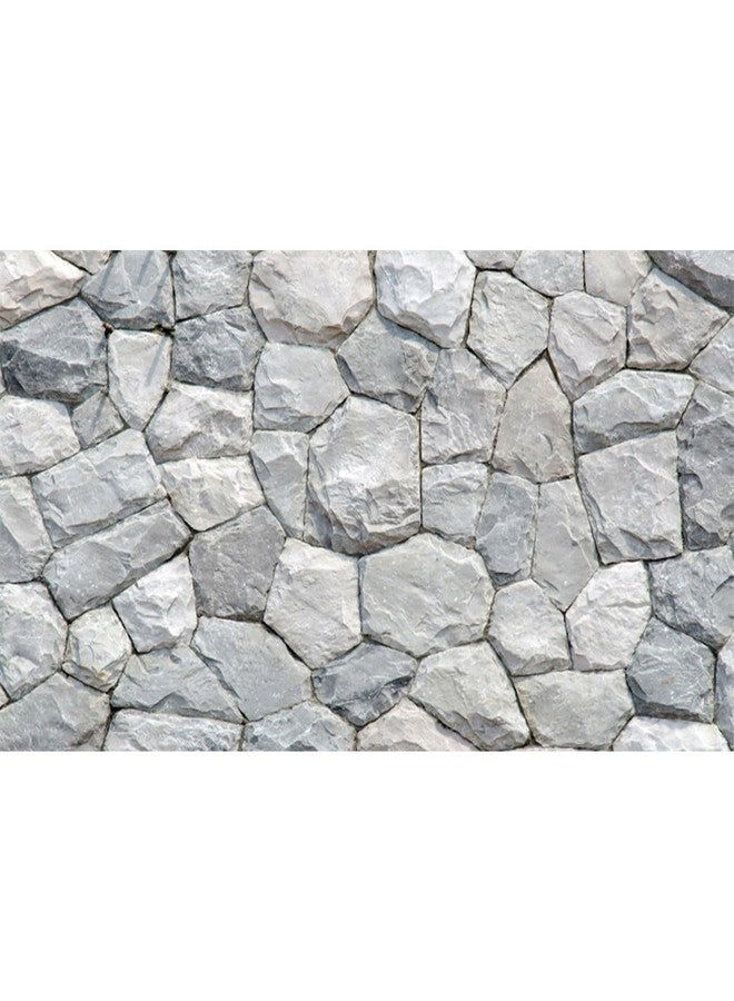 AWERT 48x18 inches White Stone Aquarium Background Rocky Fish Tank Background Rock Terrarium Background Vinyl - Image 1