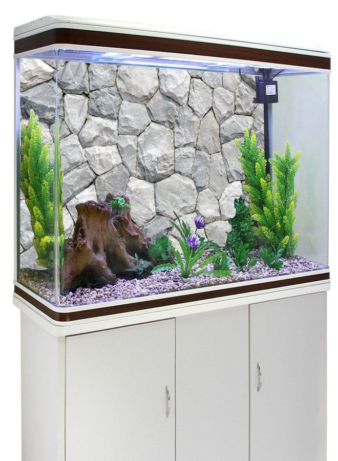 AWERT 48x18 inches White Stone Aquarium Background Rocky Fish Tank Background Rock Terrarium Background Vinyl - Image 2