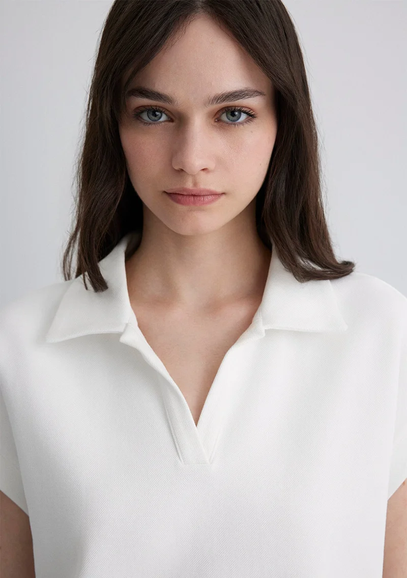 MAVI Ecru Polo T-Shirt