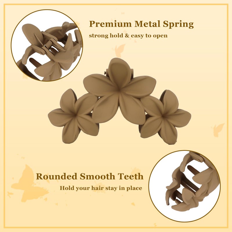 Ondder Large Matte Claw Hair Clips for Women - 4.5 Inch Non-Slip Strong Hold Clips for Thick Hair, Hair Accessories - Image 3