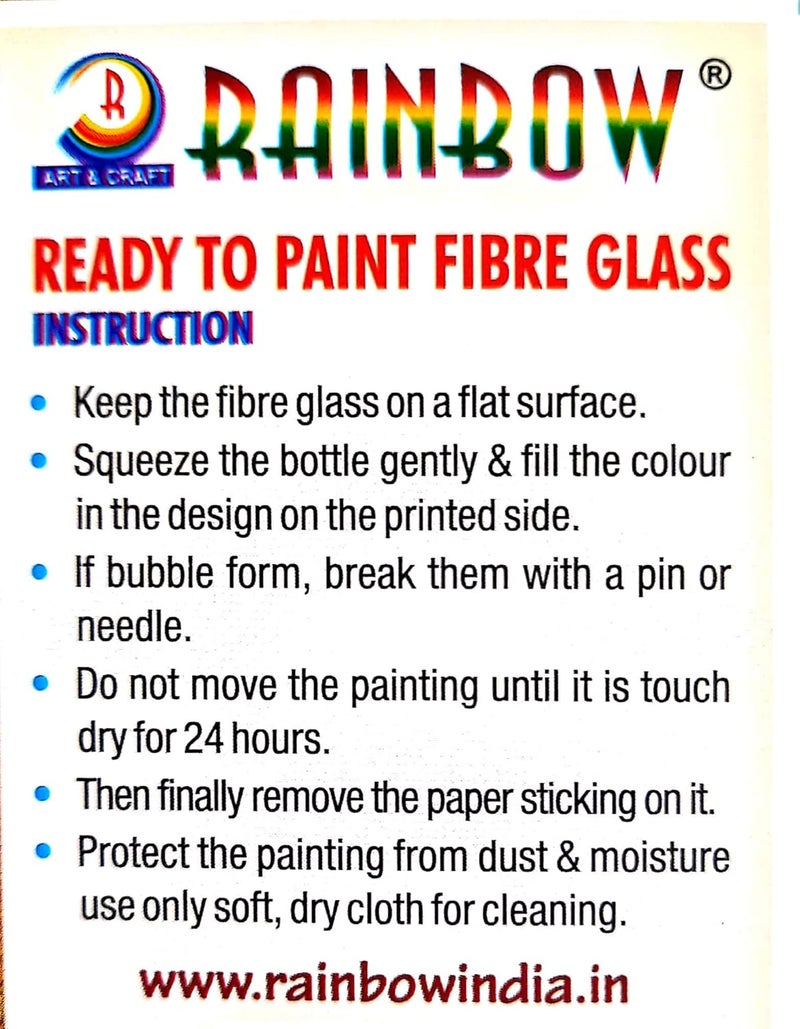 Rainbow DIY - Fiberglass Painting Kit, Flower Bouquet, Medium (7.75x10.5 inch), Design No. 1226 - Image 2