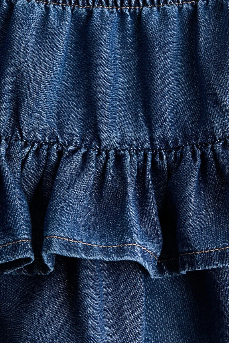 H&M Tiered denim skirt