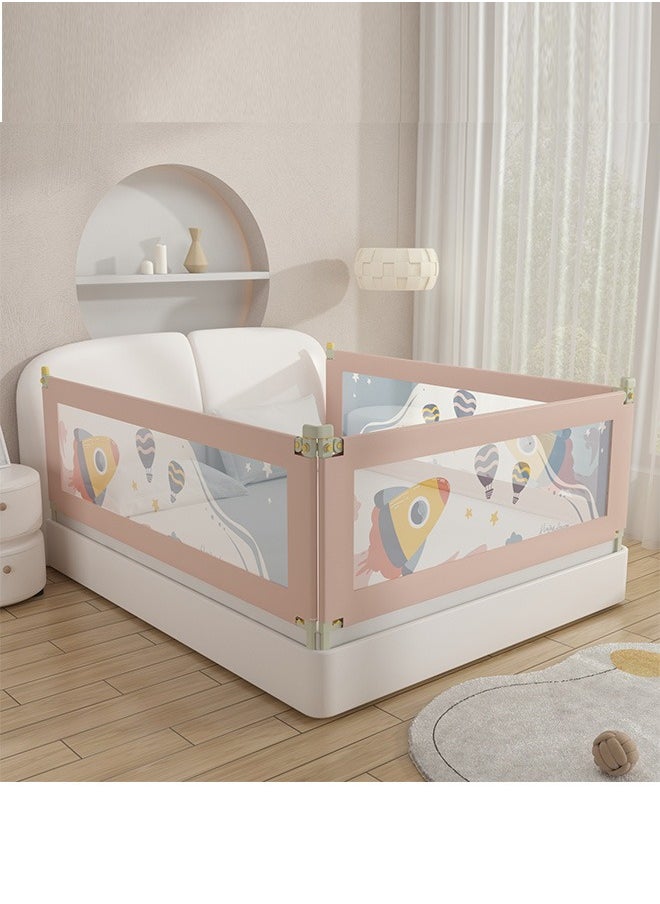 Generic - 1PCS Toddlers Bed Rails,Extra Long Swing Down Baby Bed Guards Fold Down Safety Bedrail with Dear Pattern Kids Guardrail for Twin Double Full Size Queen King - Image 1