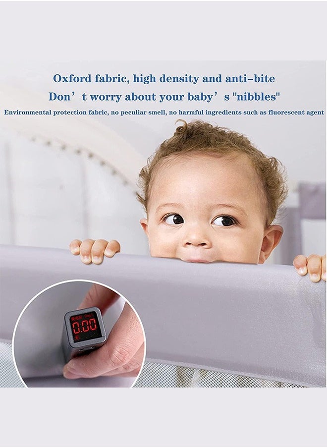 Generic - 1PCS Toddlers Bed Rails,Extra Long Swing Down Baby Bed Guards Fold Down Safety Bedrail with Dear Pattern Kids Guardrail for Twin Double Full Size Queen King - Image 1
