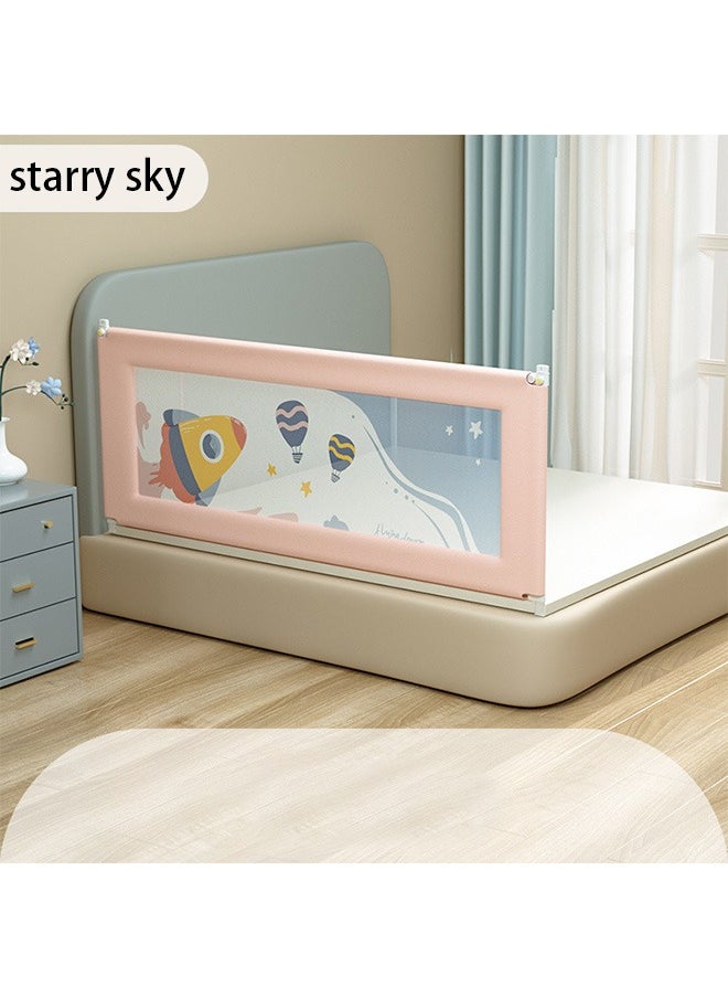 Generic - 1PCS Toddlers Bed Rails,Extra Long Swing Down Baby Bed Guards Fold Down Safety Bedrail with Dear Pattern Kids Guardrail for Twin Double Full Size Queen King - Image 1