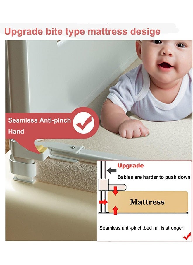 Generic - 1PCS Toddlers Bed Rails,Extra Long Swing Down Baby Bed Guards Fold Down Safety Bedrail with Dear Pattern Kids Guardrail for Twin Double Full Size Queen King - Image 1