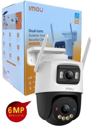 Cruiser Dual Lens 6MP 3K Outdoor WiFi Surveillance Camera, Resolution (3MP fixed lens and 3MP PT lens), Color Night Vision up to 30m, AI Person/Vehicle Detection, Automatic PT Tracking, Two-Way Audio, IP66 (IPC-S7XEN-6M0WED) - pzsku/Z344C8E59B1F2B78130CBZ/45/_/1730660825/abdecbf8-e333-47fa-992f-c0925f053441