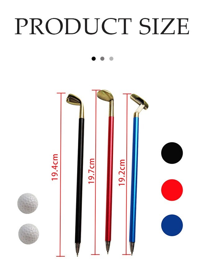 DUNISO Golf Pen Set, Desktop Golf Ball Pen Set, Mini Golf Pen, 3 Golf Clubs Pen with Balls and Flags, Suitable for Office, School, Home, 24.8cm * 3.5cm * 10.8cm  - Image 2