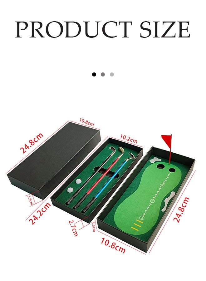 DUNISO Golf Pen Set, Desktop Golf Ball Pen Set, Mini Golf Pen, 3 Golf Clubs Pen with Balls and Flags, Suitable for Office, School, Home, 24.8cm * 3.5cm * 10.8cm  - Image 4