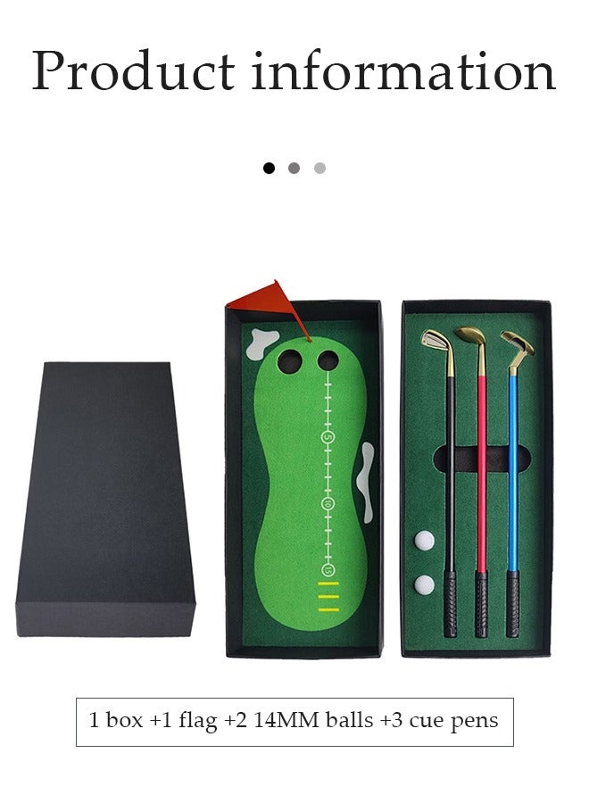 DUNISO Golf Pen Set, Desktop Golf Ball Pen Set, Mini Golf Pen, 3 Golf Clubs Pen with Balls and Flags, Suitable for Office, School, Home, 24.8cm * 3.5cm * 10.8cm  - Image 3