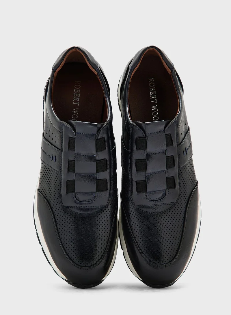 Robert Wood Webbing Loop Highlight Casual Slip Ons