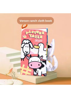 Generic Direct Selling Baby Cloth Book Baby Early Education Can Not Be Torn Bite Toy Three-dimensional Early Teaching Month Baby Book Postage-Colour:Ranch Tail [free 1 Story Book]  - Image 1