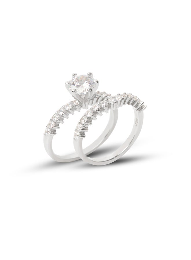 Silver Town Silver Twins Ring - Image 1