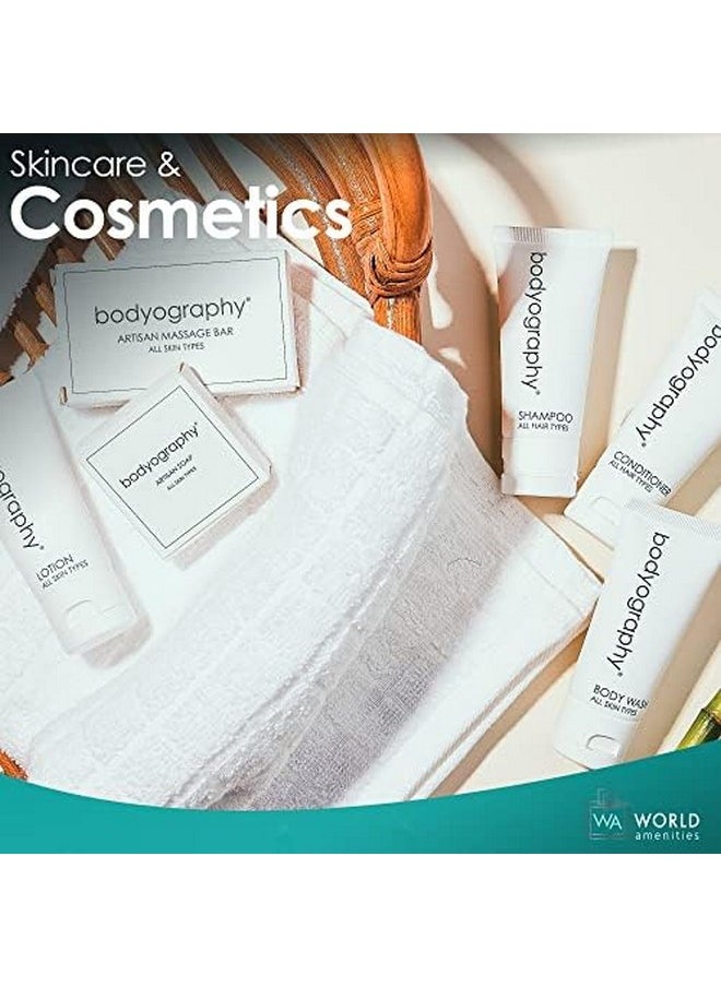 world amenities - Bodyography Blanc Bulk Body Wash 1.4Oz Vanilla White Tea Mini Travel Size Toiletries (100% Recyclable Tube With Flip Top Cap) Hotel Amenities Suitable For All Skin Types - Image 1