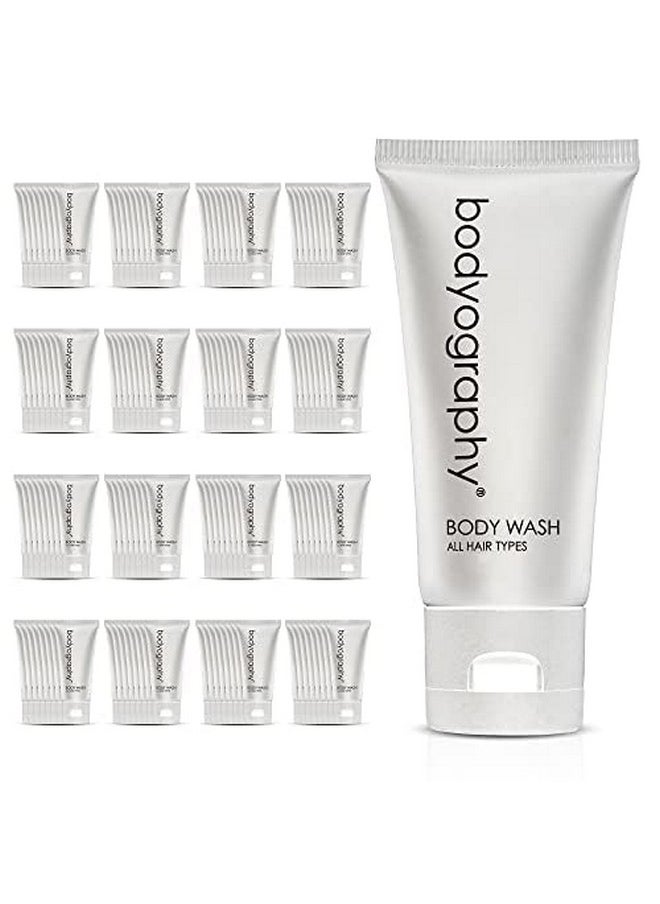 world amenities - Bodyography Blanc Bulk Body Wash 1.4Oz Vanilla White Tea Mini Travel Size Toiletries (100% Recyclable Tube With Flip Top Cap) Hotel Amenities Suitable For All Skin Types - Image 1