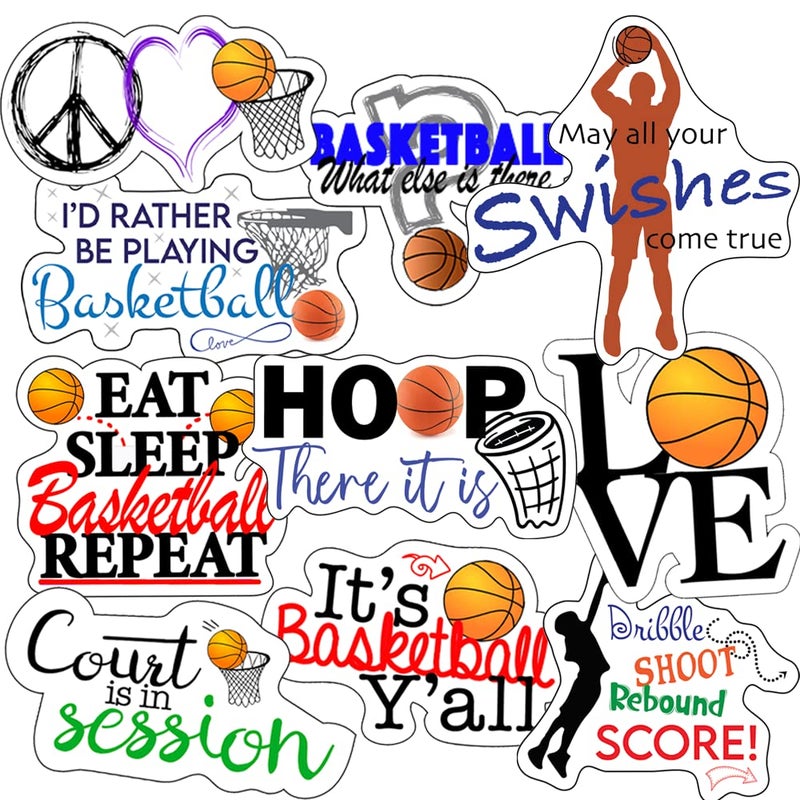 Leann Michael Basketball Stickers Perfect Bball Gifts for Boys and Girls Use Them On Water Bottles Anywhere You Need Sports Decor Laptop Decals Ballin Wall Decal Waterproof Durable - Image 2