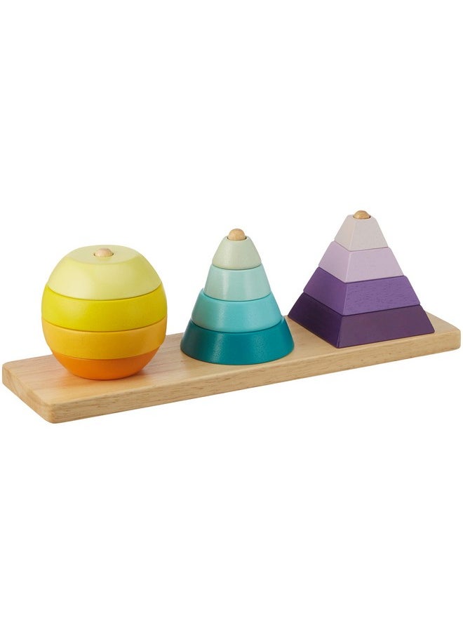 BRAINSMITH Brainsmith Wooden Stacking Blocks, 3-Dimensional, Develop Motor Skills and Creativity, Non Toxic Educational Toy for Toddlers and Kids (1-4 Years)  - Image 3