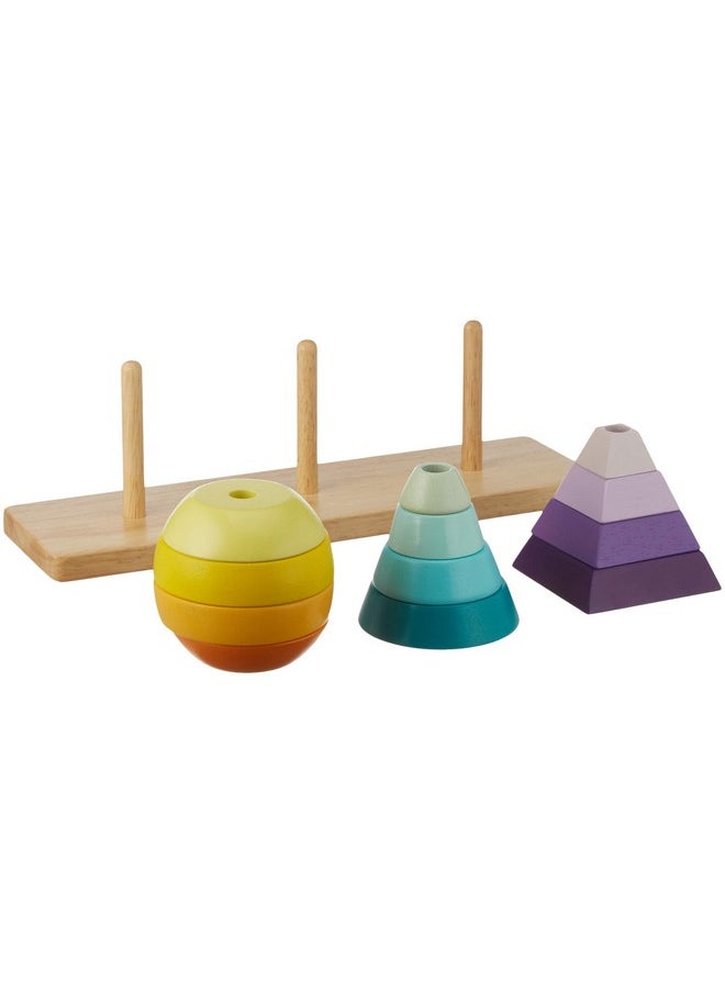 BRAINSMITH Brainsmith Wooden Stacking Blocks, 3-Dimensional, Develop Motor Skills and Creativity, Non Toxic Educational Toy for Toddlers and Kids (1-4 Years)  - Image 4
