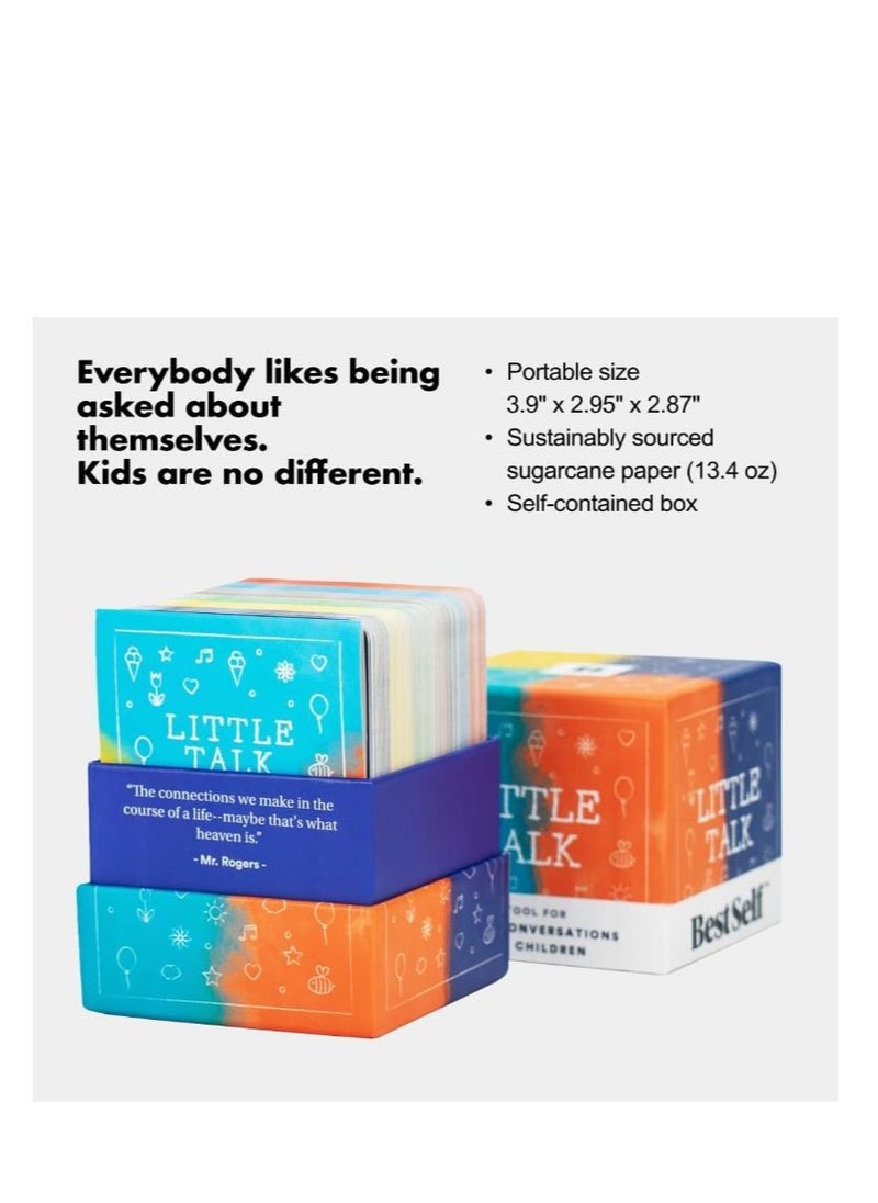 Kids Conversation Cards Starter Little Talk Deck by BestSelf — Powerful Family Game to Strengthen Relationships with Children by Cultivating Open and Meaningful Interactions — 150 Engaging Prompts