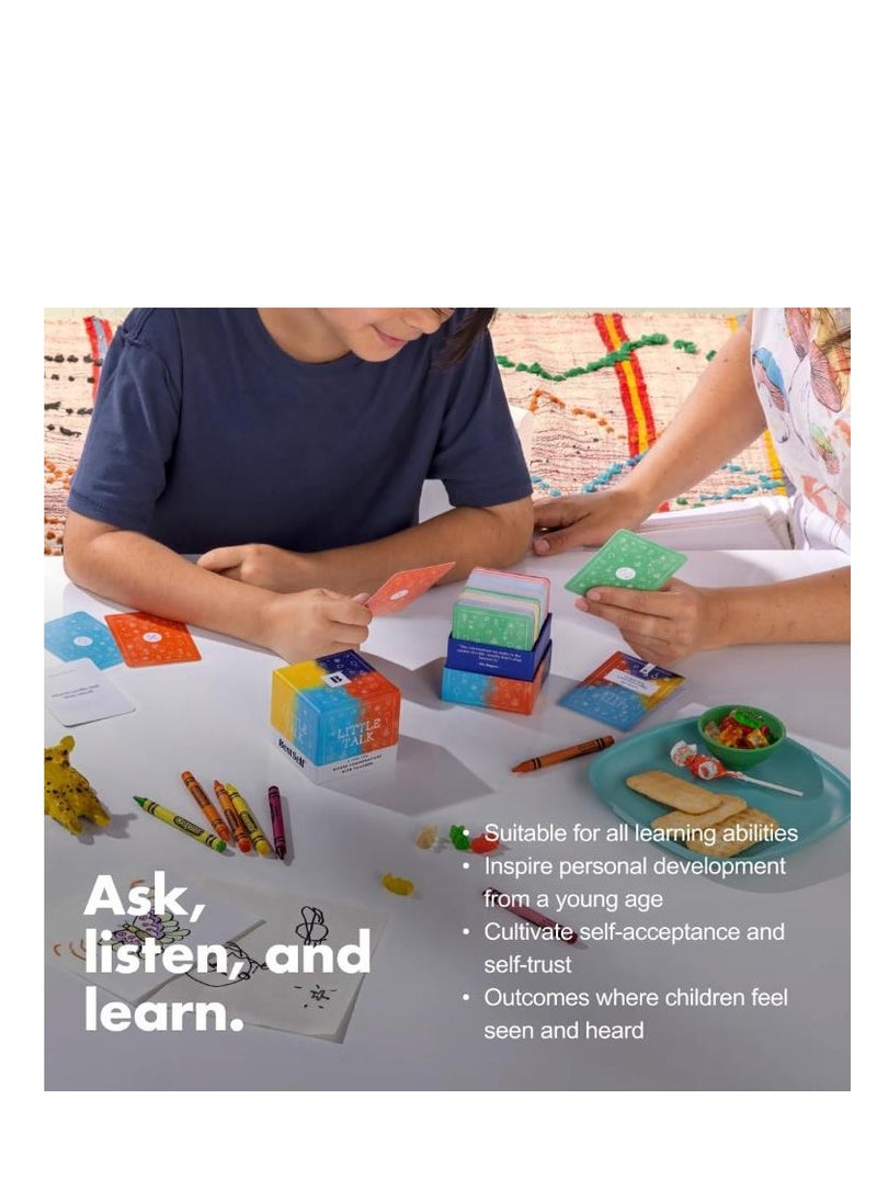 Kids Conversation Cards Starter Little Talk Deck by BestSelf — Powerful Family Game to Strengthen Relationships with Children by Cultivating Open and Meaningful Interactions — 150 Engaging Prompts
