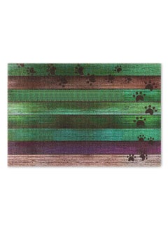 Generic 40*60cm Home Rainbow Series Entrance Door Mat Porch Dust-proof Wear-resistant Floor Mat Home Entrance Foot Mat Dog Paw Print (Footprint-2)  - Image 1