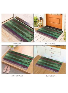 Generic 40*60cm Home Rainbow Series Entrance Door Mat Porch Dust-proof Wear-resistant Floor Mat Home Entrance Foot Mat Dog Paw Print (Footprint-2)  - Image 4