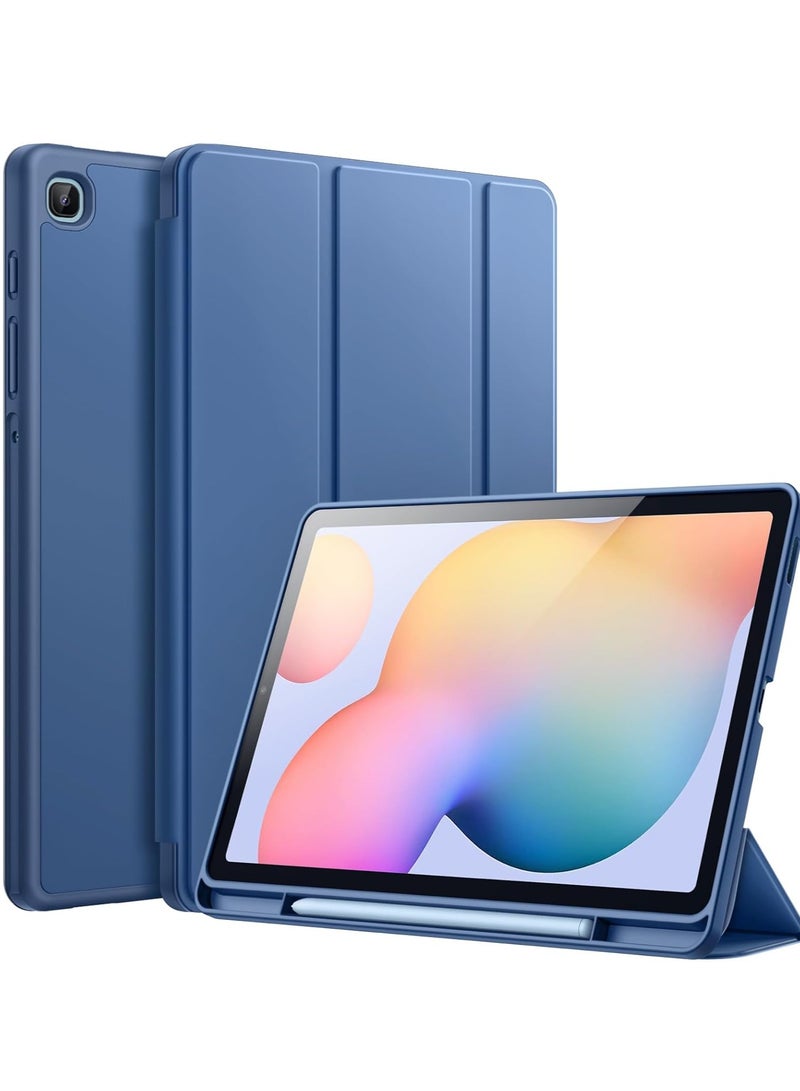 ميجوفاست حافظة Galaxy Tab S6 Lite 10.4 من جلد البولي يوريثان حافظة قابلة للطي ثلاثية الطي مع ميزة التنبيه التلقائي للنوم، غطاء خلفي ناعم من مادة TPU لهاتف Samsung Galaxy Tab S6 Lite 10.4 بوصة SM-P610/P615 2020 - Image 1